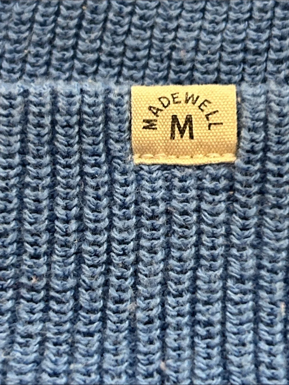 Madewell Blue Knit Cuffed Beanie